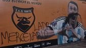 El mural de Ángel Di María en El Torito, vandalizado nuevamente en Rosario. El mural de Ángel Di María en El Torito, vandalizado nuevamente en Rosario.