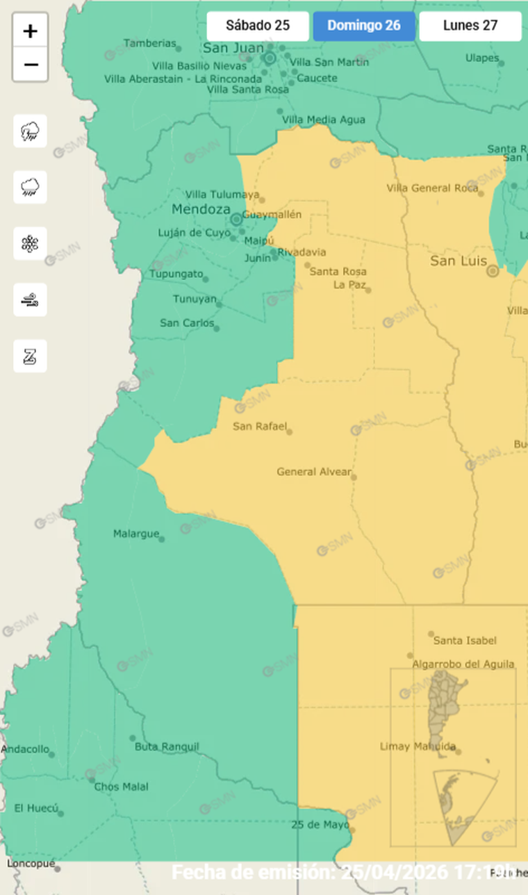 El frente frío se hará sentir en Mendoza con ráfagas intensas en varios departamentos de la provincia. El frente frío se hará sentir en Mendoza con ráfagas intensas en varios departamentos de la provincia.