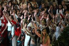 Fieles de la iglesia La Luz del Mundo participan en una ceremonia en Guadalajara, México, 23 de junio de 2019. Foto: RT