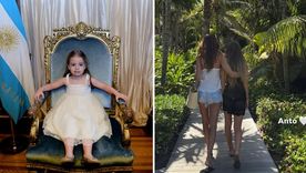 La exprimera dama mostró a sus hijas y la más pequeña se robó la atención. La exprimera dama mostró a sus hijas y la más pequeña se robó la atención.