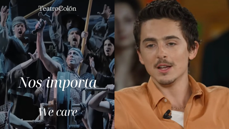 El Teatro Colon respondió a los polémicos dichos de Timothée Chalamet.