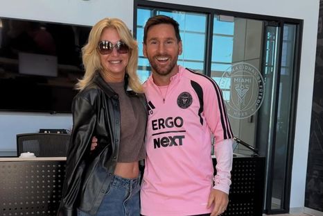 Yanina con Lionel en Miami. Yanina con Lionel en Miami.