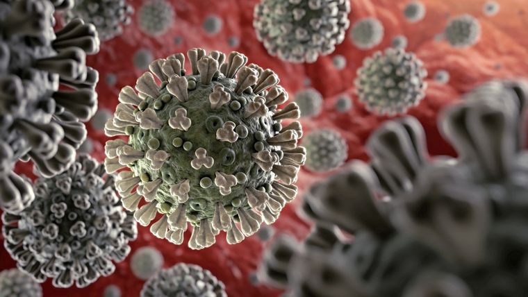Nuevo coronavirus (representación artística).