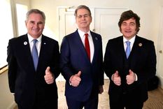 Milei junto a Quirno y Bessent