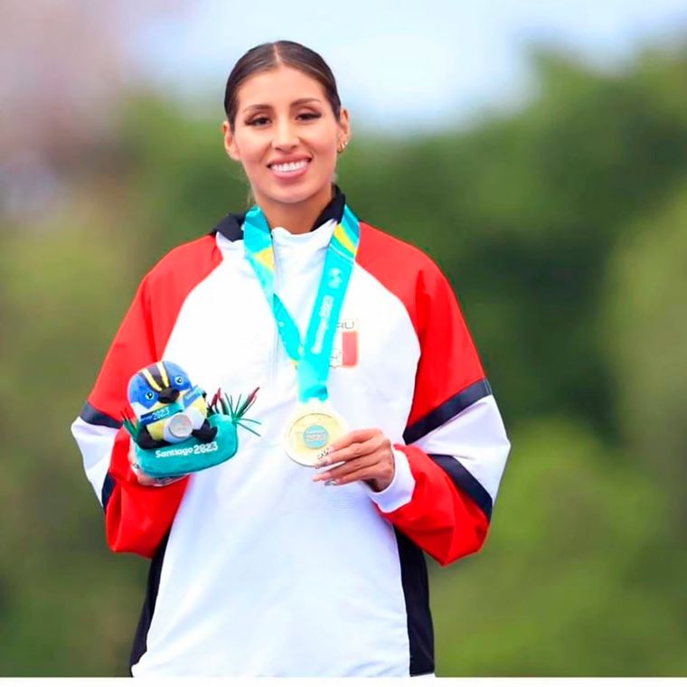 Kimberly García fue doble campeona del mundo en Eugene 2022 y obtuvo la medalla de plata en Budapets 2023. Foto: @kimberlygarcia.marcha