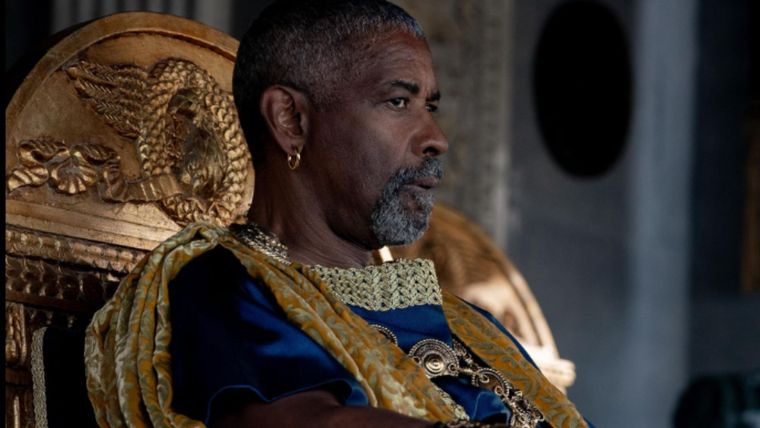 Denzel Washington en Gladiador 2. Denzel Washington en Gladiador 2.