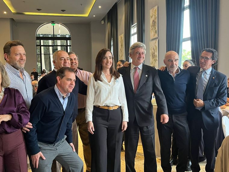 La vicepresidenta Victoria Villarruel en el almuerzo en La Rural Foto: MDZ