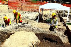 El hallazgo arqueológico será pare de la estación de Metro de Roma, Italia. Foto Efe