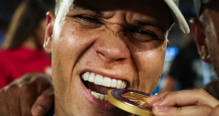 Juanfer Quintero, en primera plana. Foto: @Sudamericana