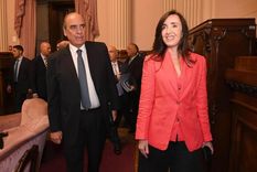 El jefe de Gabinete, Guillermo Francos,&nbsp; y la vicepresidenta Victoria Villarruel.