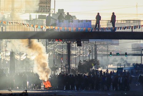 Este lunes se registraron decenas de piquetes en Bolivia. Este lunes se registraron decenas de piquetes en Bolivia.