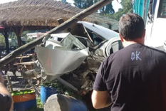 Una de las primeras imágenes del accidente Foto: X @leogarciaz