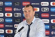 El entrenador de Los Pumas celebra la clasificación a cuartos. Foto: Captura El entrenador de Los Pumas celebra la clasificación a cuartos. Foto: Captura