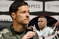 Xabi Alonso habló con cautela sobre Mbappé (viajó a Yeda pero está entre algodones) antes de la final con Barcelona. Xabi Alonso habló con cautela sobre Mbappé (viajó a Yeda pero está entre algodones) antes de la final con Barcelona.