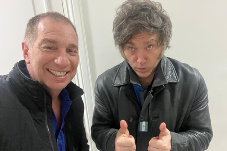 Diego Santilli y Javier Milei. Diego Santilli y Javier Milei.