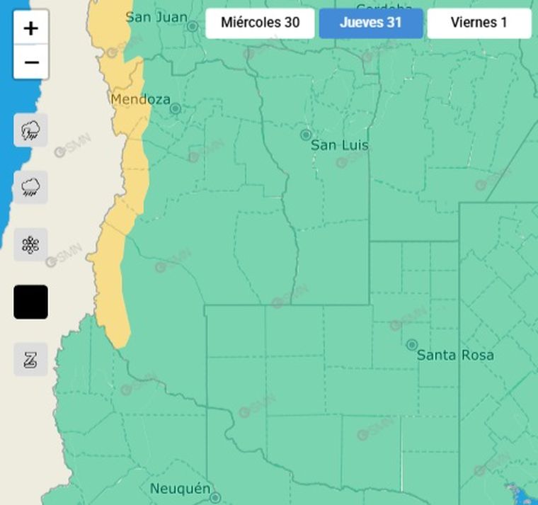 Se alerta por vientos fuertes en la cordillera Se alerta por vientos fuertes en la cordillera