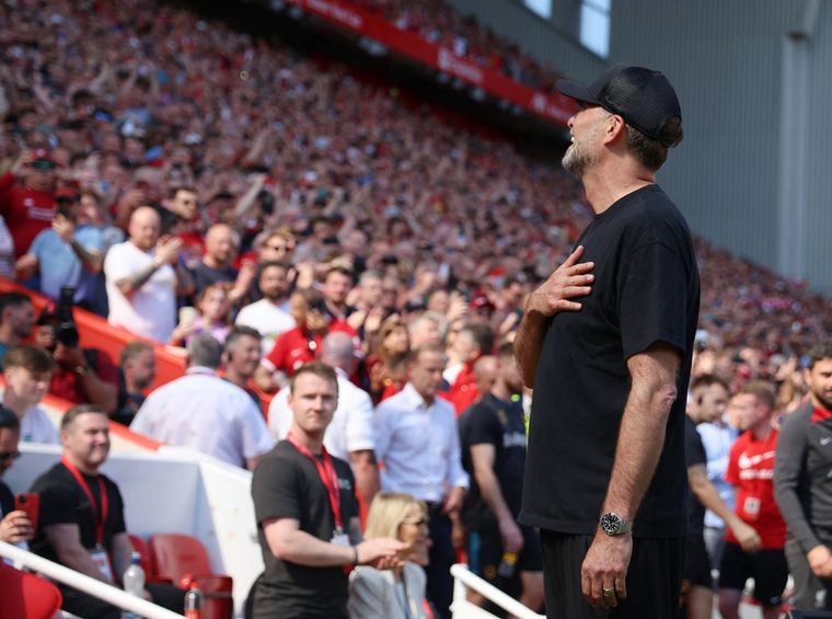 klopp ante los hinchas de Liverpool. Foto: NA