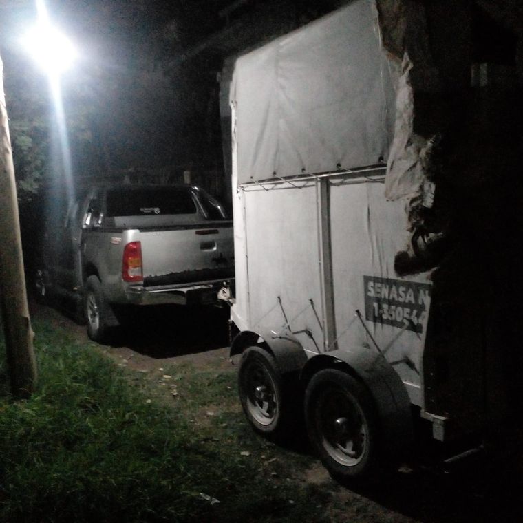 La camioneta y el tráiler fueron recuperados por la Policía Foto: Ministerio de Seguridad de Mendoza