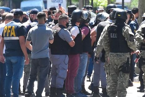 Así llegaron a la reconstrucción del caso por el crimen de Lucas González Foto: Maximiliano Luna