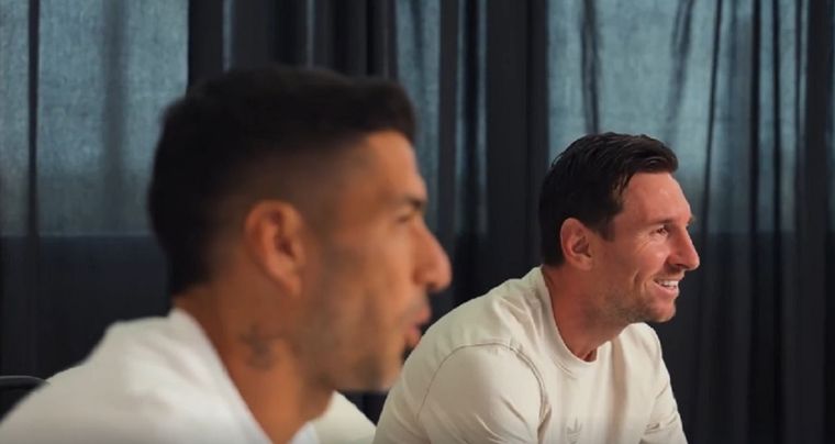 Lione Messi se sumó al proyecto de Luis Suárez, Deportivo LSM Foto: Captura de video