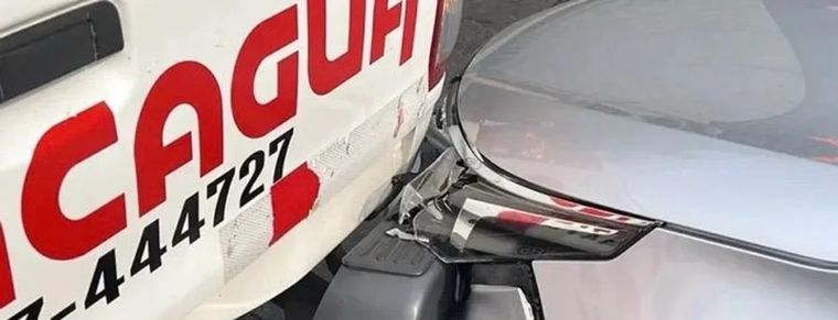 El momento del choque. Foto: NA