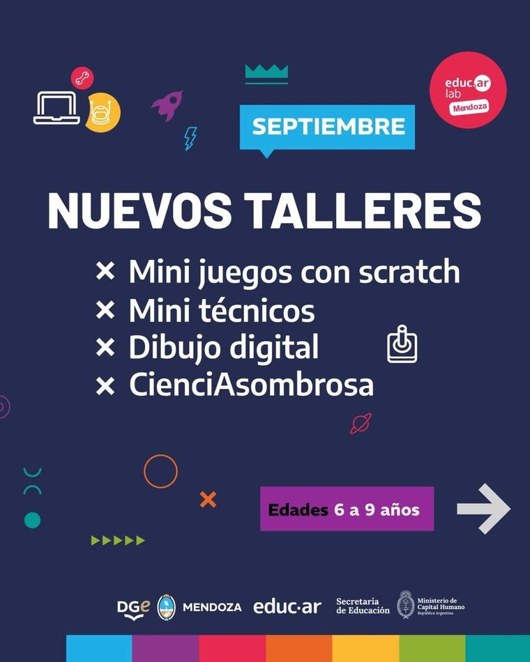 El Gobierno de Mendoza presenta nuevos cursos y talleres para niños y adolescentes. El Gobierno de Mendoza presenta nuevos cursos y talleres para niños y adolescentes.