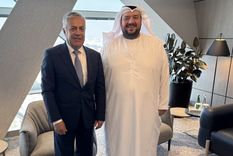 Alfredo Cornejo junto al ministro de Inversiones de Emiratos Árabes Unidos