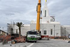 Los trabajos en la iglesia mormona de El Challao Foto: ALF PONCE MERCADO / MDZ