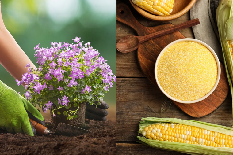 JARDÍN LA POLENTA ES MUY BENEFICIOSA PARA LAS TAREAS DEL JARDÍN. Foto: SHUTERSTOCK