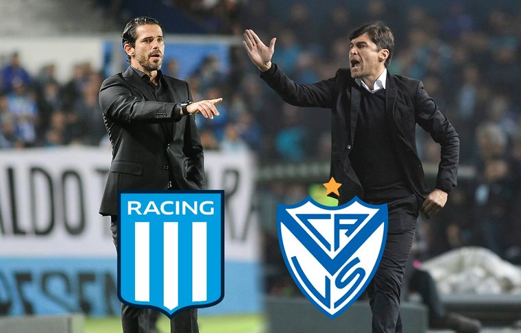 El cruce entre Gago y Medina Los técnicos de Racing y Vélez y un picante cruce en el Cilindro.