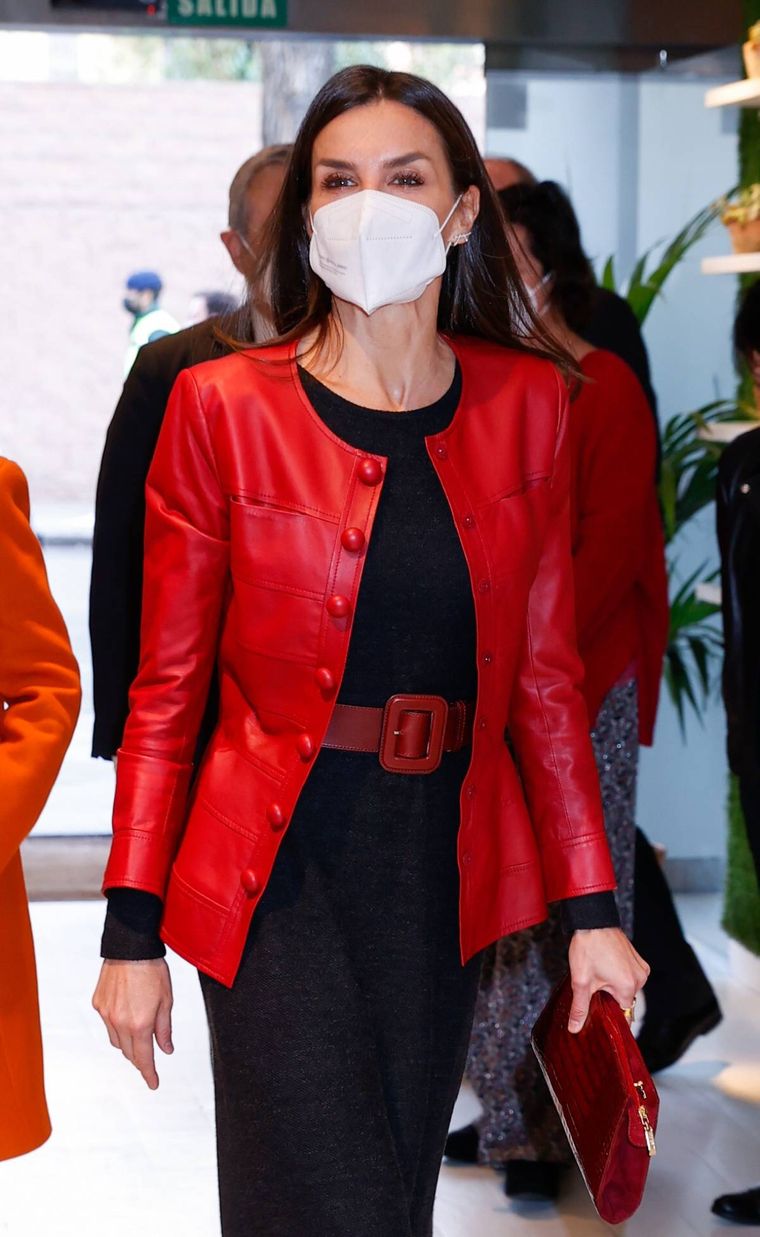 Letizia y la campera o chaqueta de cuero: amor absoluto.