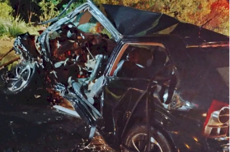 El vehículo siniestrado. Foto: Gentileza Misiones Online