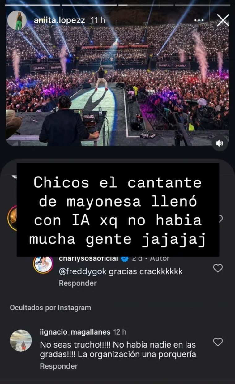 Charly Sosa editó una imagen con IA para que pareciera que llenó el Teatro Griego Frank Romero Day. Charly Sosa editó una imagen con IA para que pareciera que llenó el Teatro Griego Frank Romero Day.