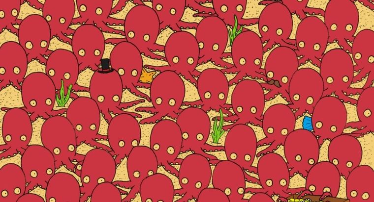 Acertijo visual, reto visual, pez