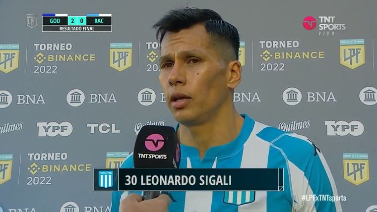 Sigali apoyó el estilo de Gago luego de otra derrota de Racing. Foto: TNT Sports