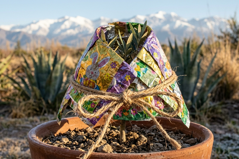 Una idea para proteger tus plantas en el invierno. Una idea para proteger tus plantas en el invierno.