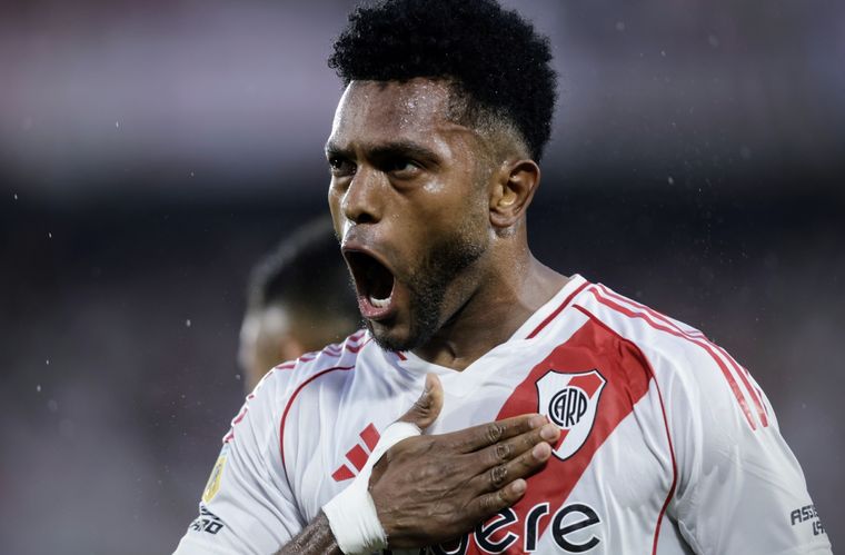 Borja celebró su tanto. Foto: FotoBaires