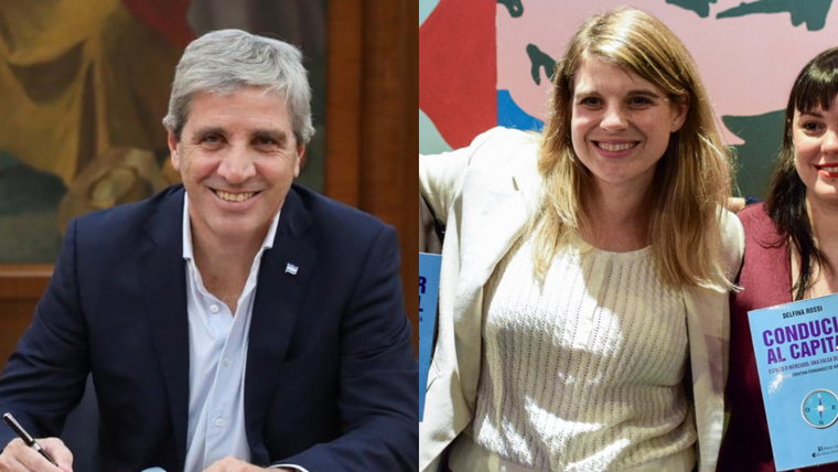 El ministro de Economía, Luis Caputo, y la directora del Banco Ciudad Delfina Rossi protagonizaron un duro cruce en redes.