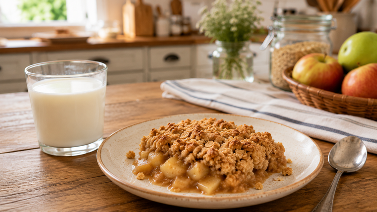 Desayuno saludable, crumble de manzana sin azúcar, la receta Desayuno saludable, crumble de manzana sin azúcar, la receta