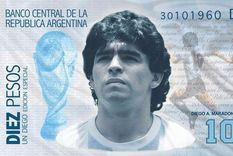la cara de diego maradona podria estar en el billete argentino de 10 pesos