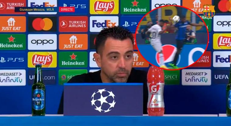 Xavi se quejó del arbitraje del Inter 1 - Barcelona 0.