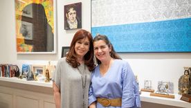 Cristina Kirchner, junto a la intendenta de Moreno, Mariel Fernández, en el Instituto Patria Foto: Twitter Oficial Mariel Fernandez