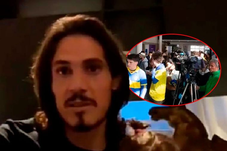 Cavani habló sobre los hinchas de Boca que fueron a esperar por su llegada al país.
