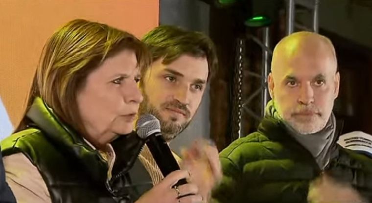 Patricia Bullrich gambeteó un momento incómodo en Chubut Foto: Captura de pantalla