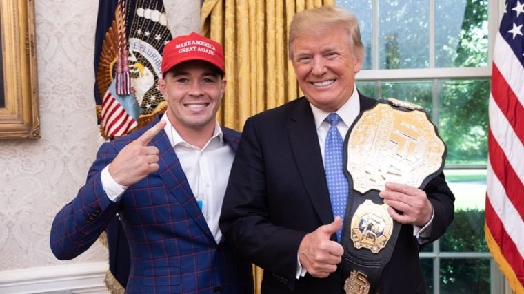 Colby Covington con Donald Trump en la Casa Blanca