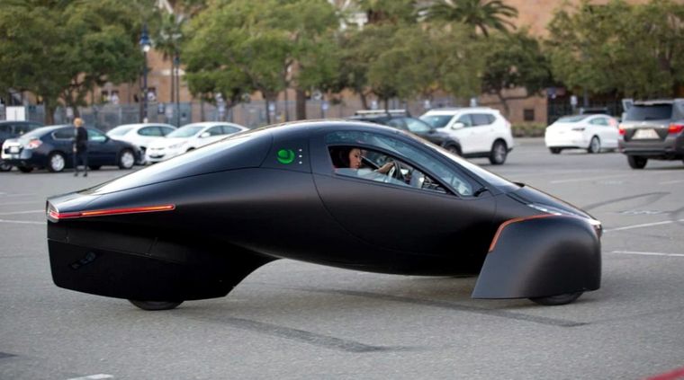 Un prototipo del auto eléctrico Aptera. Foto: Aptera.