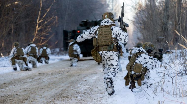 Tropas de Ucrania, ahora, en guerra. Foto: Getty Images.