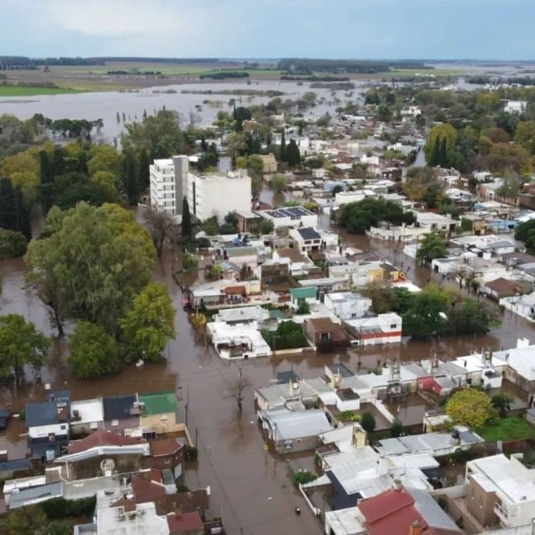 El temporal afectó a 70.000 kilómetros cuadrados de toda la provincia. Foto: X