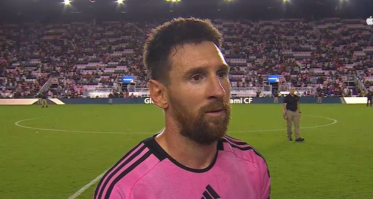 Messi y su declaración tras el partido ante Orlando. Foto: Captura