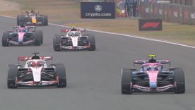 El auto de Franco Colapinto sufrió fuertes daños tras el choque con Ocon. El auto de Franco Colapinto sufrió fuertes daños tras el choque con Ocon.